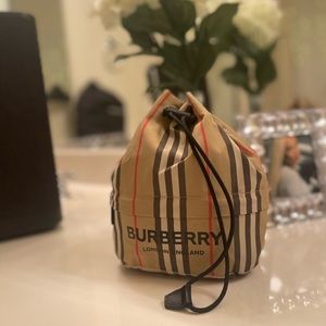 Burberry Icon stripe ECONYL Drawcord pouch/bag